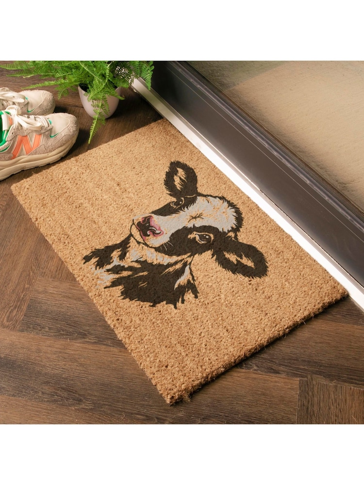 Artsy Mats Brown Dairy Calf Doormat - Image 2 of 12