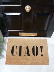 Artsy Mats Natural Black Ciao Doormat - Image 1 of 11