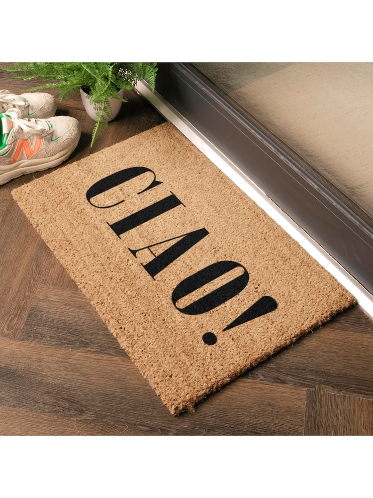 Artsy Mats Natural Black Ciao Doormat - Image 11 of 11 Artsy Mats Natural Black Ciao Doormat - Image 11 of 11