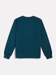 New Balance Green Players Graphic French Terry Crew Neck Sweat Top - Image 7 of 8