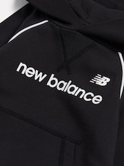 New Balance Black Linear Graphic French Terry Hoodie - Image 3 of 3