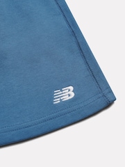New Balance Blue French Terry Small Logo Shorts - Image 8 of 16