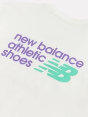 New Balance White Athletic Shoes Graphic T-Shirt - Image 4 of 4