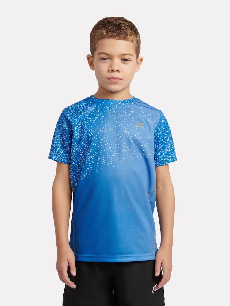 New Balance Blue Ombre Sports T-Shirt - Image 2 of 9