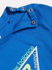 New Balance Blue Running Graphic T-Shirt - Image 4 of 4