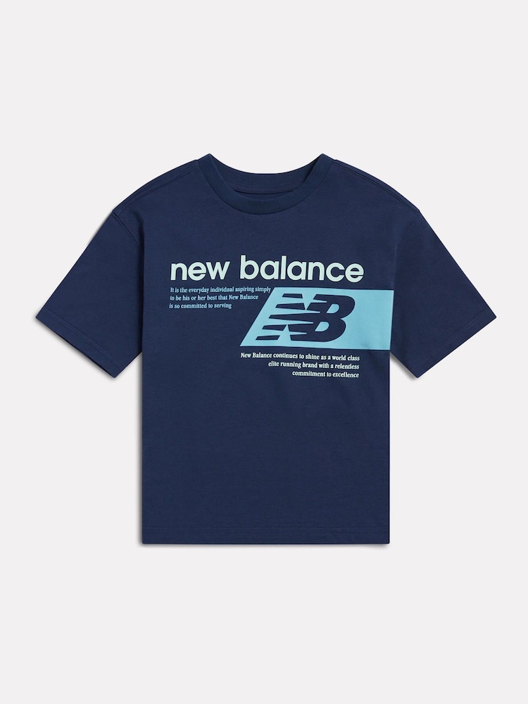 New Balance Blue Players Graphic T-Shirt - Image 1 of 3
