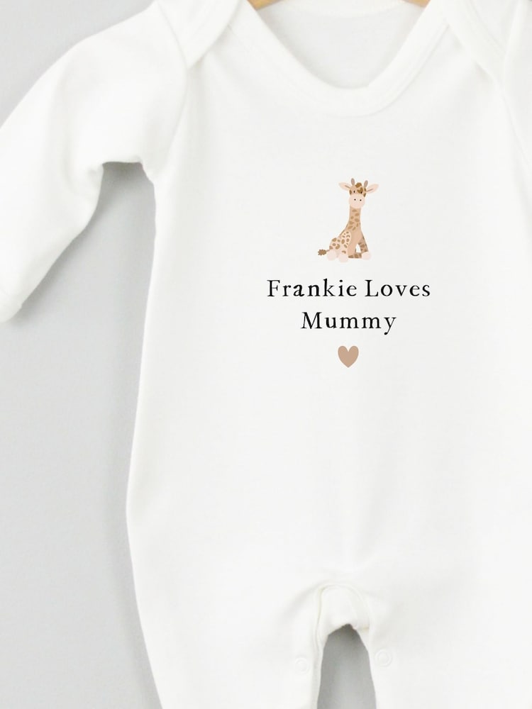 Personalised Loves Sleepsuit by Koko Blossom - Image 2 of 2