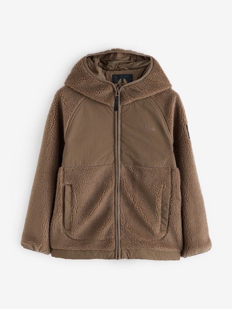 Belstaff Tan Brown Borg Jacket - Image 1 of 6 Belstaff Tan Brown Borg Jacket - Image 1 of 6
