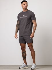 Gym King Grey Pro Logo Jersey 6" Shorts - Image 1 of 3