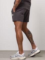 Gym King Grey Pro Logo Jersey 6" Shorts - Image 2 of 3