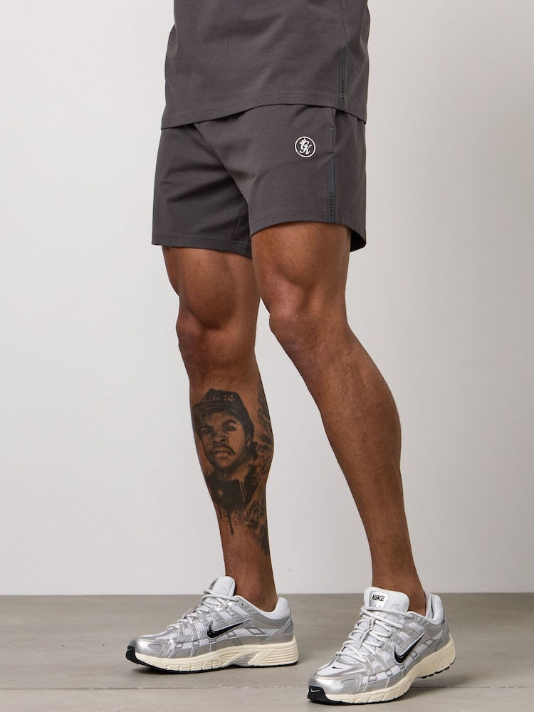 Gym King Grey Pro Logo Jersey 6" Shorts - Image 3 of 3 Gym King Grey Pro Logo Jersey 6" Shorts - Image 3 of 3