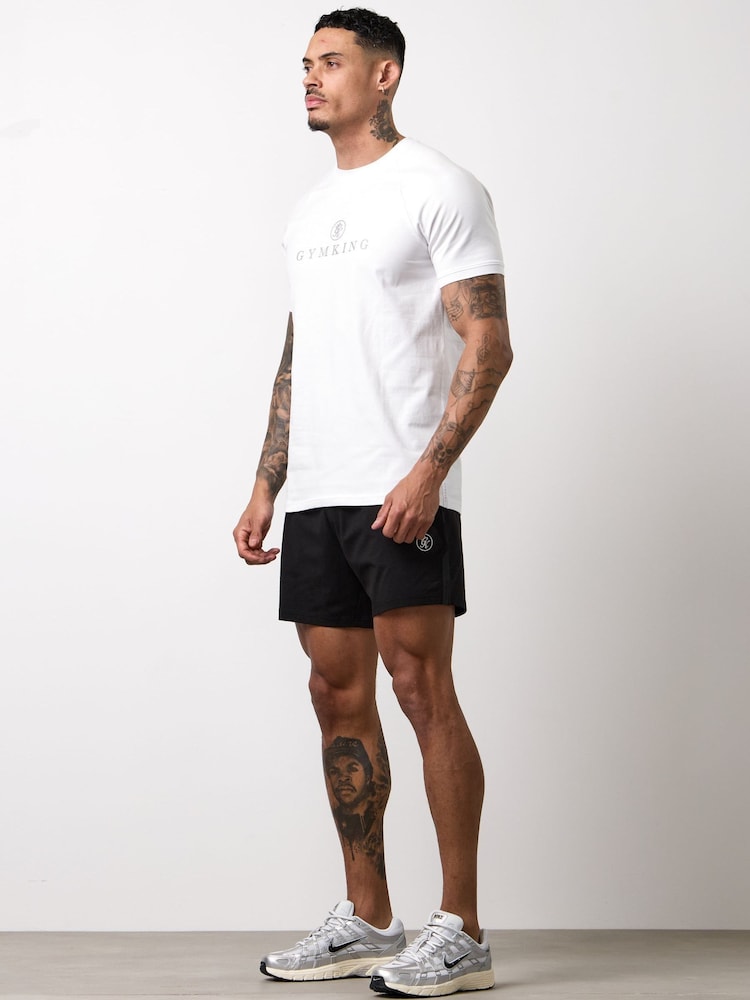 Gym King Black Pro Logo Jersey 6" Shorts - Image 3 of 3