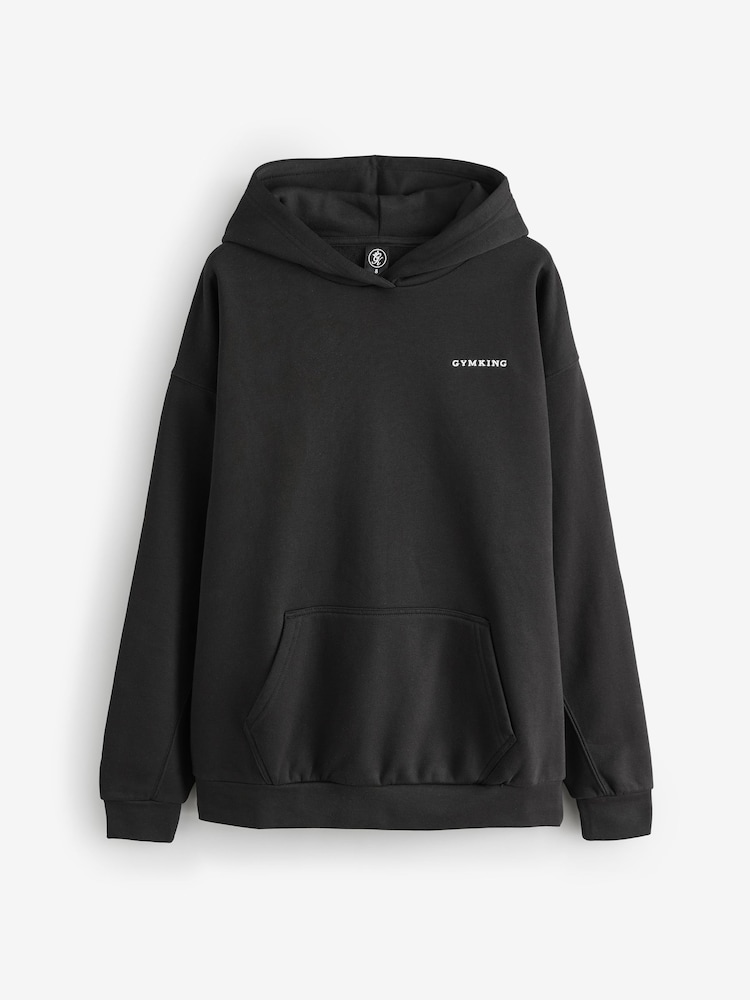 Gym King Black 365 Relaxed Fit Hoodie - Image 5 of 5