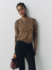 Animal Cotton Rich Soft Touch Long Sleeve Crew Neck Jumper - Image 2 of 5