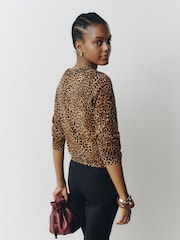 Animal Cotton Rich Soft Touch Long Sleeve Crew Neck Jumper - Image 4 of 5