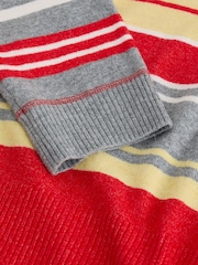 Rojo multicolor - Suéter de manga larga con cuello redondo supersuave - Imagen 4 de 5