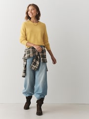 Yellow Crew Neck Long Sleeve Knitted Jumper - Image 2 of 5