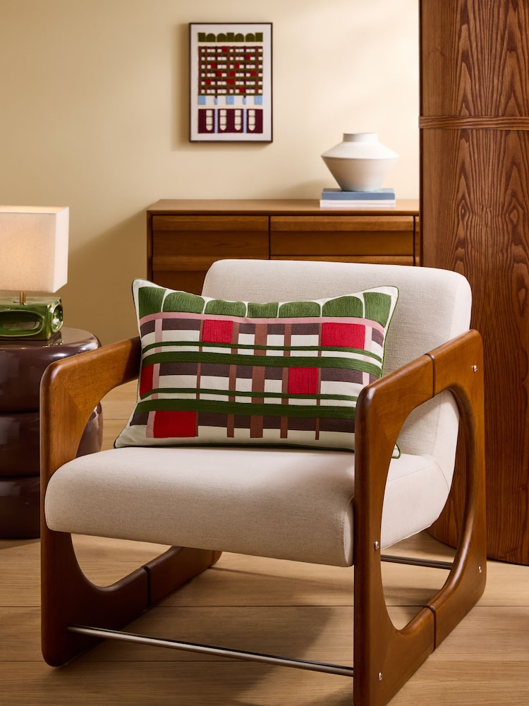 MADE.COM Green Barbican Tier Cushion - Image 1 of 4 MADE.COM Green Barbican Tier Cushion - Image 1 of 4
