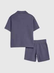 River Island Boxy Texture Revere Shirt & Shorts - Bild 2 von 5