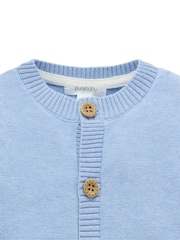 Purebaby Blue Fiesta Friends Cardigan - Image 3 of 5