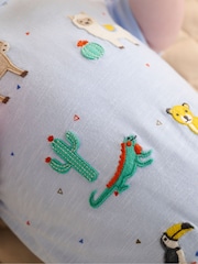 Purebaby Blue Animal Fiesta Romper - Image 3 of 6