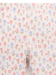 Purebaby Pink Floral Rib Leggings - Image 4 of 4