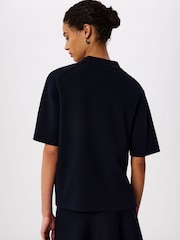 Whistles Blue Collar Detail Knit Jumper - Image 2 of 5