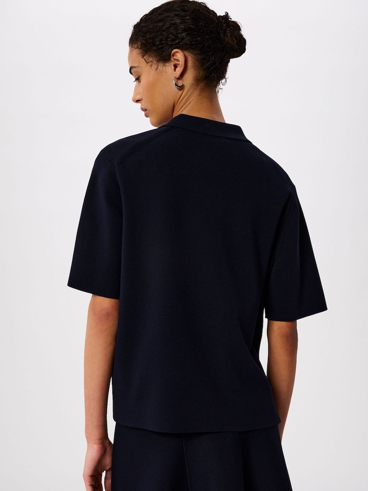 Whistles Blue Collar Detail Knit Jumper - Image 2 of 5