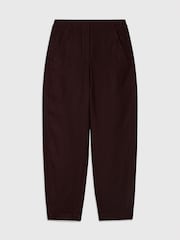Whistles Brown Linen Barrel Leg Trousers - Image 5 of 5