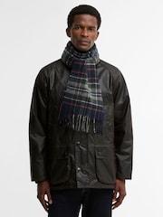 Barbour® Navy Check Scarf - Image 1 of 4