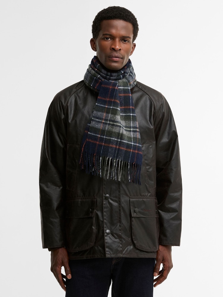 Barbour® Navy Check Scarf - Image 1 of 4