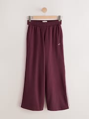 self. Burgundy Red Side Stripe Wide Leg Joggers - Image 6 of 8