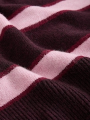 Lipsy Berry Red Stripe Knitted Wool Blend Rugby Jumper - Image 2 of 3