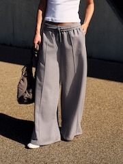 self. Charcoal Grey Wide Leg Joggers - Image 1 of 5