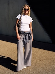 self. Charcoal Grey Wide Leg Joggers - Image 2 of 5