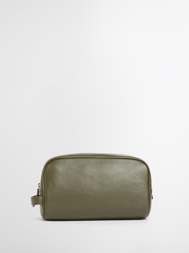 Barbour® Olive Green Brunton Washbag - Image 2 of 6 Barbour® Olive Green Brunton Washbag - Image 2 of 6