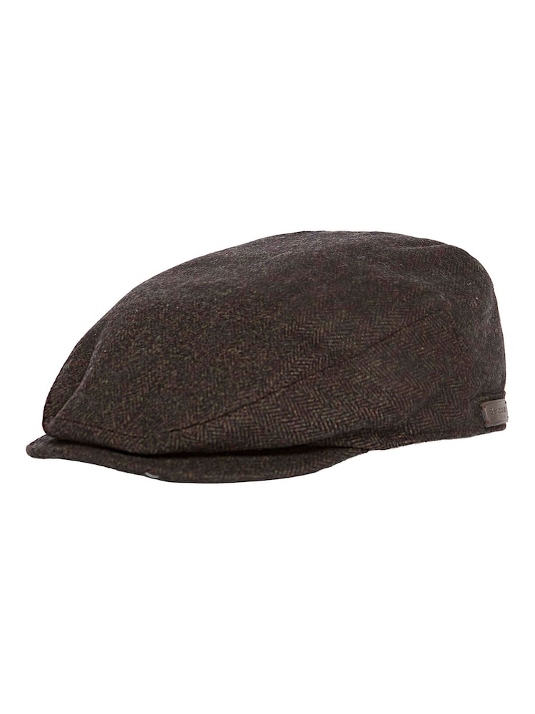 Barbour® Brown Barlow Flat Cap - Image 1 of 1