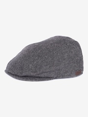 Barbour® Grey Barlow Flat Cap - Image 1 of 3