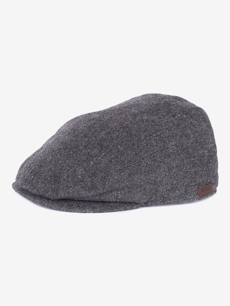 Barbour® Grey Barlow Flat Cap - Image 1 of 3