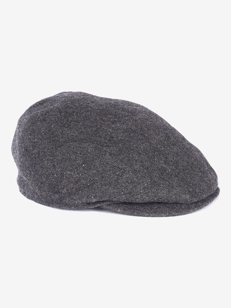 Barbour® Grey Barlow Flat Cap - Image 2 of 3
