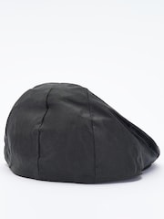 Barbour® Black Wax Flat Cap - Image 2 of 2