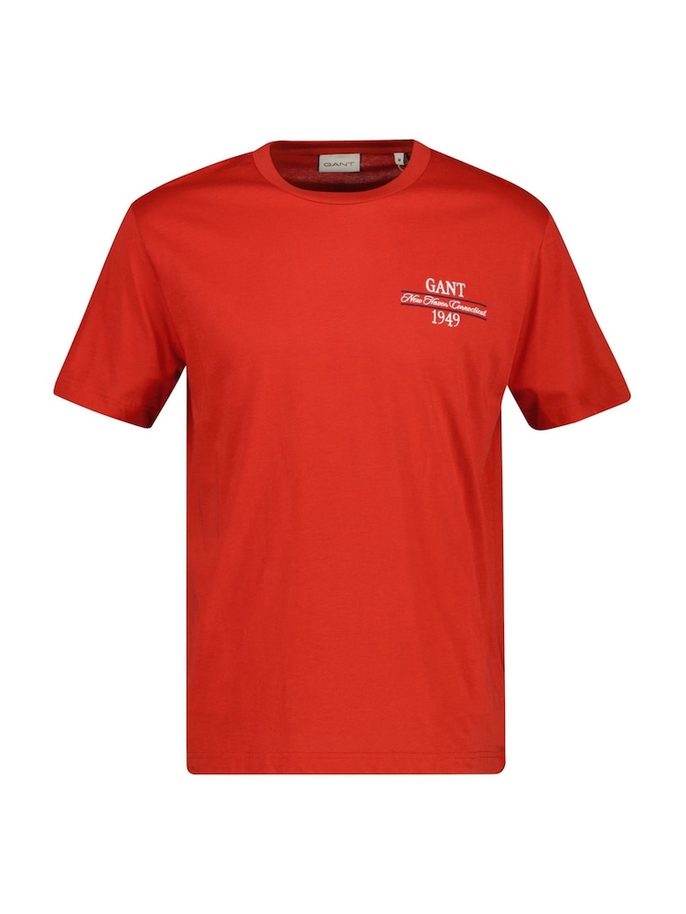 GANT Red Embroidered Logo T-Shirt - Image 1 of 1