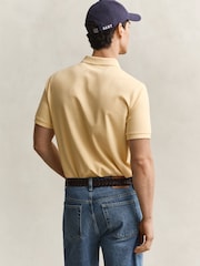 GANT Yellow Shield Logo Pique Polo Shirt - Image 3 of 5