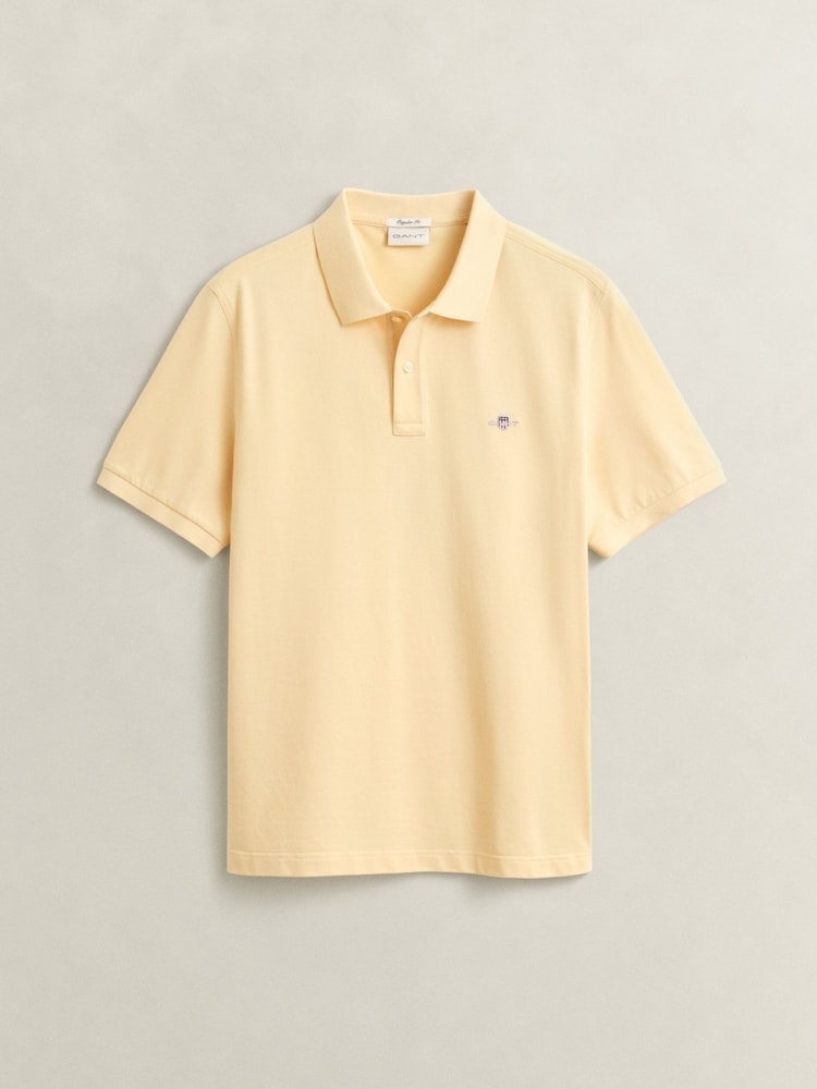 GANT Yellow Shield Logo Pique Polo Shirt - Image 5 of 5