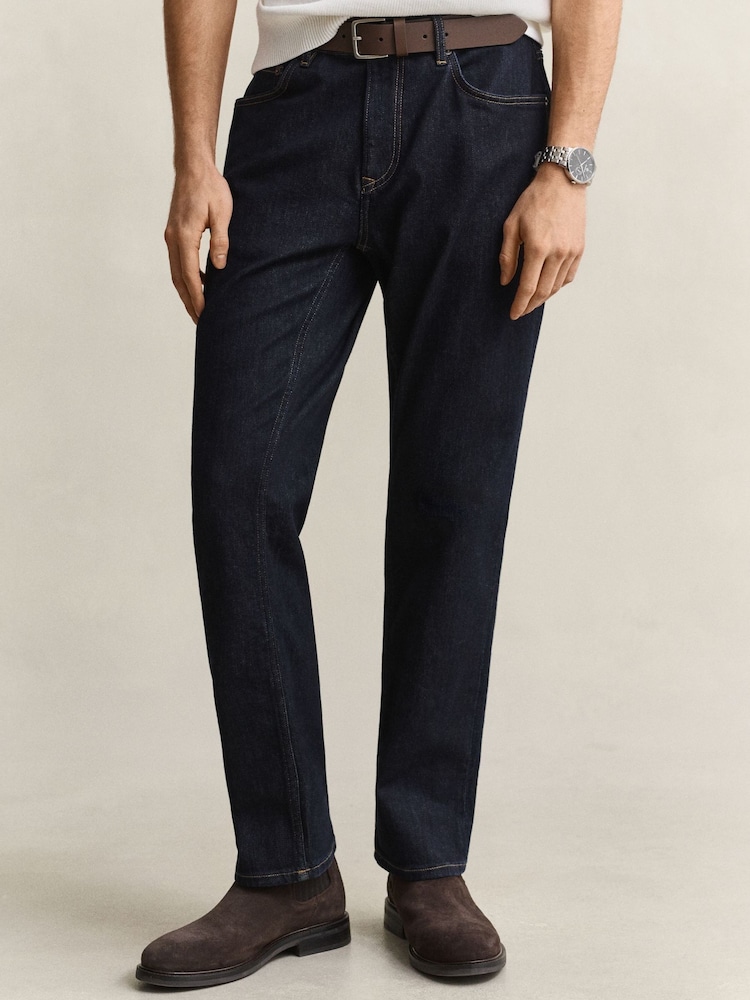 GANT Blue Straight Leg Denim Jeans - Image 1 of 6 GANT Blue Straight Leg Denim Jeans - Image 1 of 6