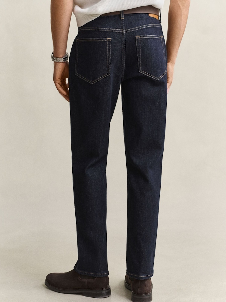 GANT Blue Straight Leg Denim Jeans - Image 2 of 6 GANT Blue Straight Leg Denim Jeans - Image 2 of 6