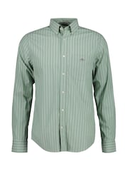GANT Pale Turquoise Classic Poplin Stripe Shirt - Image 1 of 1
