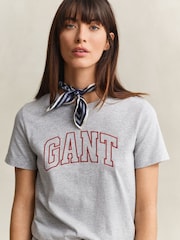 GANT Grey Varsity Graphic T-Shirt - Image 4 of 5