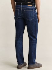 GANT Mid Blue Wash Regular Fit Denim Jeans - Image 3 of 6