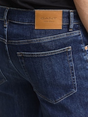 GANT Mid Blue Wash Regular Fit Denim Jeans - Image 5 of 6